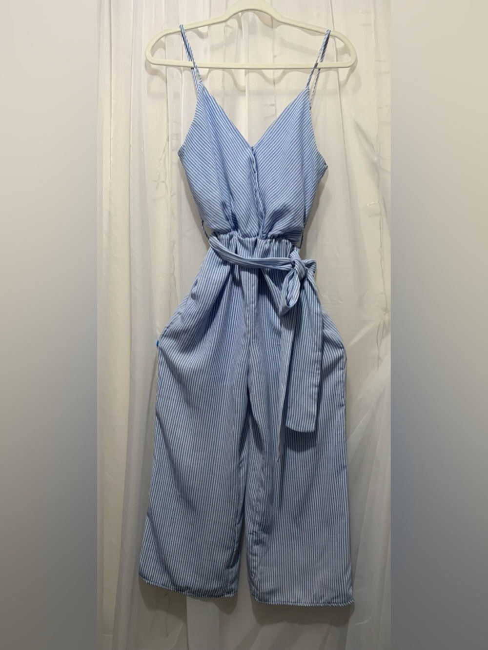 Sienna Sky Striped wide leg Jumpsuit